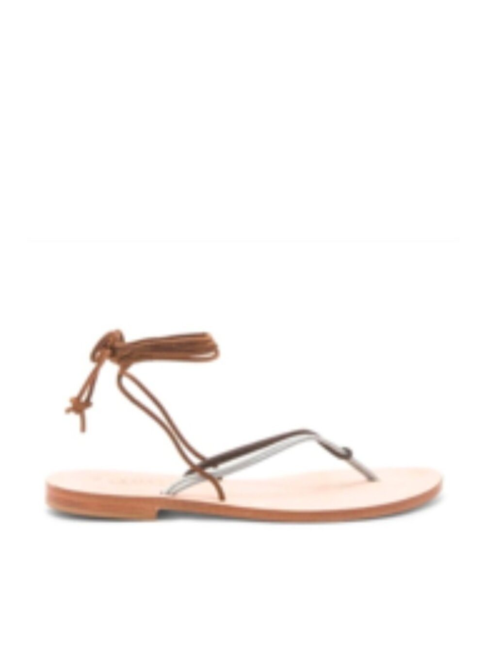 CORNETTI Italian Suede Strappy Lace Up Sandal Brown Gray 38 7.5 - Picture 2 of 4